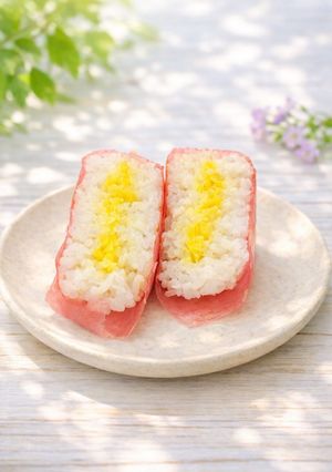 梅の野菜シートのおにぎり-レシピのメイン写真