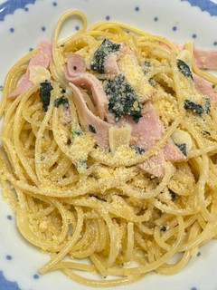 ハムとほうれん草の豆乳パスタ-レシピのメイン写真
