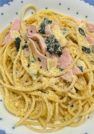 ハムとほうれん草の豆乳パスタ-レシピのメイン写真