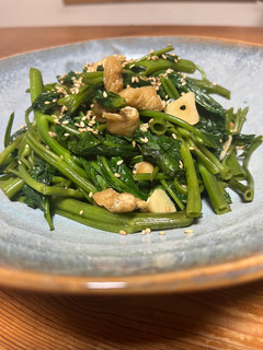 空芯菜と油揚げの炒め物-レシピのメイン写真