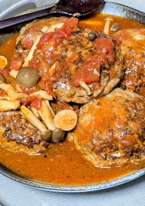 口当たりふんわり♪煮込み豆腐ハンバーグ🧡-レシピのメイン写真