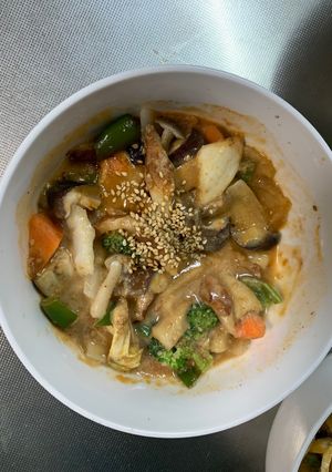 肉無チクワクきな粉トマト炒飯味野菜炒め-レシピのメイン写真