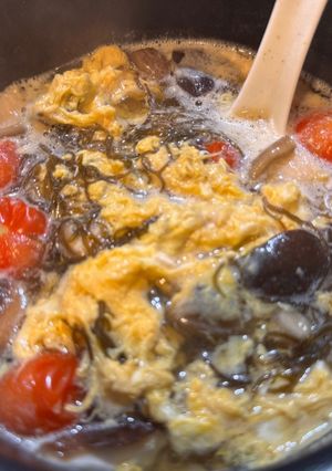 ソーキそば味の具沢山もずくスープ-レシピのメイン写真