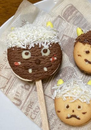 節分鬼ちゃんロリポップクッキー-レシピのメイン写真
