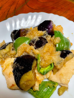 鶏むね肉と夏野菜のおろし炒め煮-レシピのメイン写真