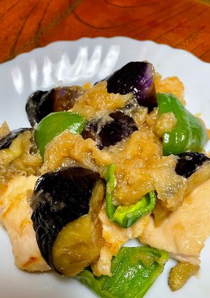 鶏むね肉と夏野菜のおろし炒め煮-レシピのメイン写真