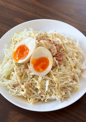 ヘルシー！無限キャベツのツナサラダパスタ-レシピのメイン写真
