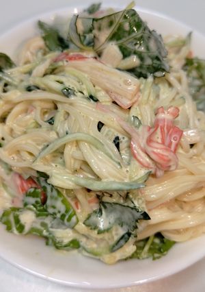 カニかまキュウリ三つ葉のそうめんサラダ-レシピのメイン写真