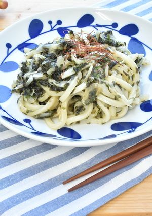 海苔バターうどん-レシピのメイン写真