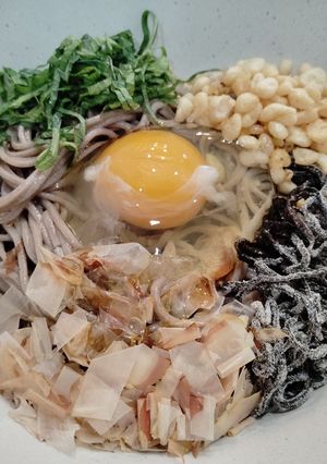 お蕎麦で作るまぜそば-レシピのメイン写真