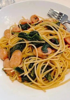 旨辛★ウインナーとほうれん草のパスタ♪-レシピのメイン写真