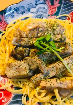 豚肉のクリームソースパスタ-レシピのメイン写真