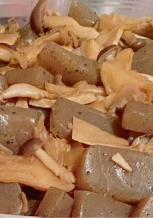 低糖質!簡単すぎ!蒟蒻とキノコの煮物-レシピのメイン写真