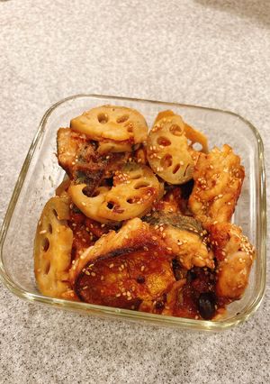 サバとれんこんの味噌炒め-レシピのメイン写真