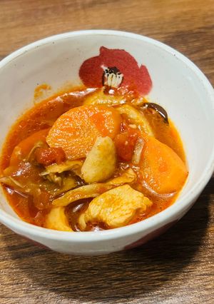 塩麹鶏と野菜のトマト味噌スープ-レシピのメイン写真