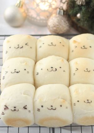 こねない白ねこちぎりパン クリスマス-レシピのメイン写真