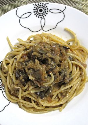 茄子のパスタソース ＆ スパゲッティ-レシピのメイン写真
