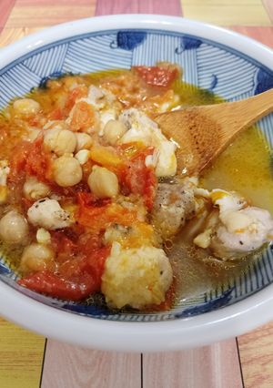 鶏もも肉とひよこ豆のトマト煮-レシピのメイン写真