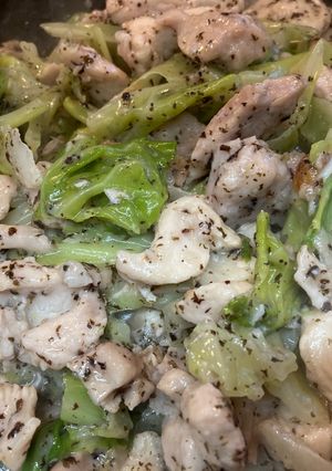 赤しそ風味のさっぱり美味しい胸肉炒め-レシピのメイン写真