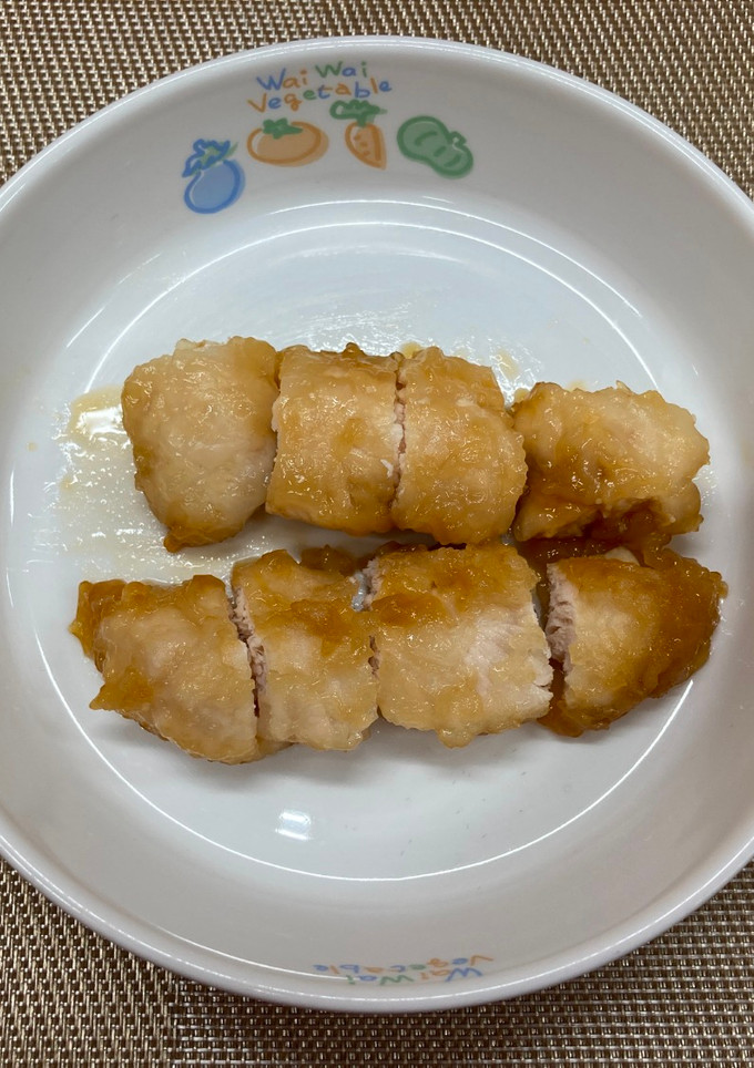 【保育園給食】鶏ささみの甘酢焼き-レシピのメイン写真