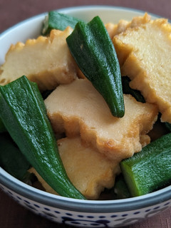 おくらと厚揚げの炒め物-レシピのメイン写真