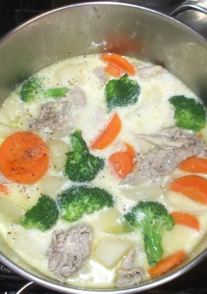 豆乳スープ♪簡単野菜スープ豚肉じゃが芋-レシピのメイン写真