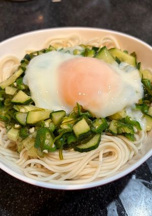 【男料理】子供と食べるネバネバそうめん-レシピのメイン写真
