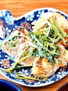 豆苗と鶏胸肉のマヨネーズ和え-レシピのメイン写真