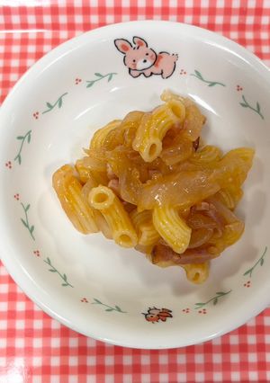 [保育園幼児食]マカロニのケチャップ煮-レシピのメイン写真