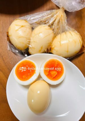 半熟煮卵(漬け汁節約)-レシピのメイン写真