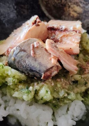 鯖水煮とみぞれきゅうりの掻き込み飯-レシピのメイン写真