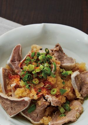 コリコリ食感がたまらない！豚タンおろしポン酢-レシピのメイン写真
