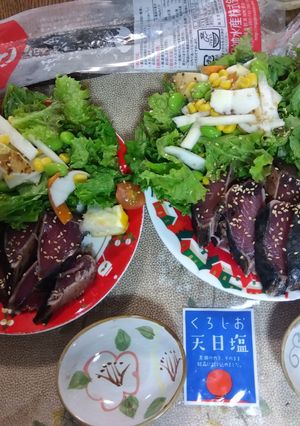 鰹のたたきを塩でシンプルにも！-レシピのメイン写真