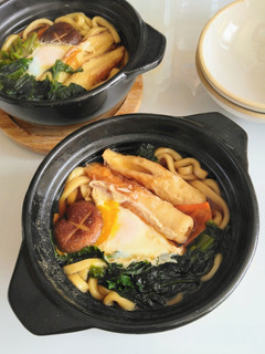 ひとり土鍋 de 簡単煮込みうどん-レシピのメイン写真