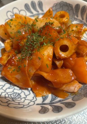 ハムとちくわと野菜のケチャップ炒め-レシピのメイン写真