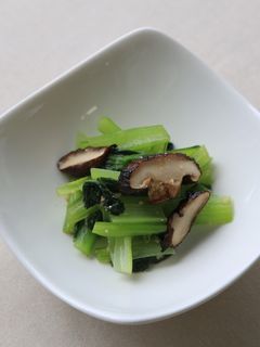 小松菜と焼きしいたけの酢の物-レシピのメイン写真
