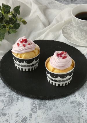 ラズベリーチーズクリームのカップケーキ-レシピのメイン写真
