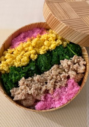 菜の花 de 四色ごはん弁当🌸-レシピのメイン写真
