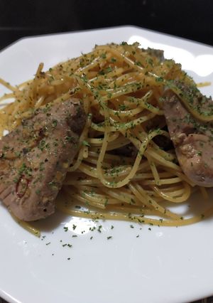 カツオのガーリックパスタ-レシピのメイン写真