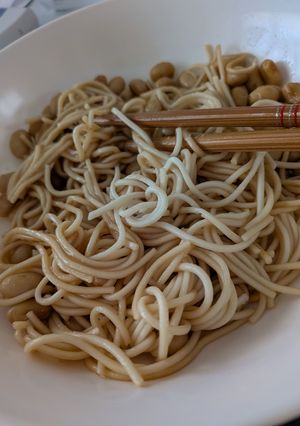 大豆水煮焼肉風ひやむぎ-レシピのメイン写真