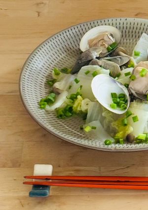 蛤と白菜の酒蒸し(4毒抜き)-レシピのメイン写真