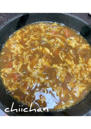 残ったカレーでトマたまカレーうどん-レシピのメイン写真