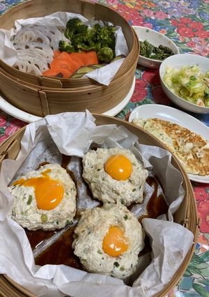 鶏つくねのヘルシーせいろ蒸-レシピのメイン写真