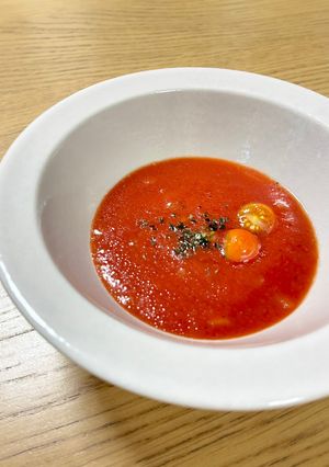 火を使わない！簡単冷製トマトスープ-レシピのメイン写真