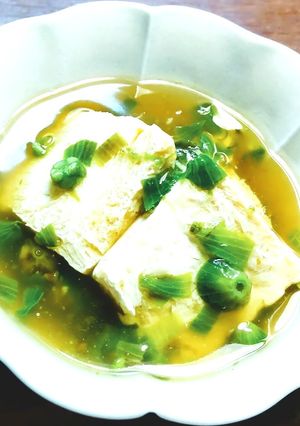生湯葉みたいな蕗の薹のあんかけ冷凍豆腐-レシピのメイン写真