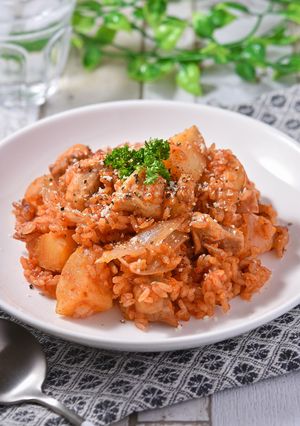 炊飯器で春のチキンライス-レシピのメイン写真
