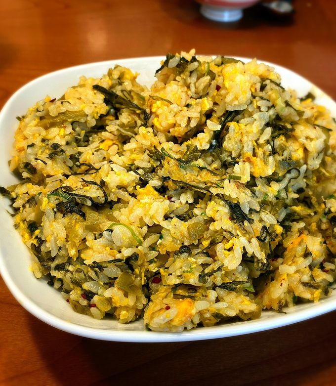 嗚呼これこれ！辛子高菜炒飯 by mashirayna 【クックパッド
