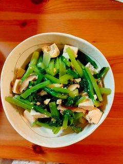 小松菜と椎茸と豆腐の和え物-レシピのメイン写真