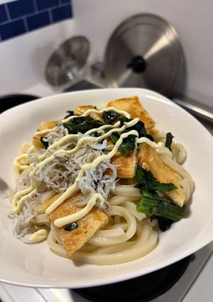 包丁なし。5分チャレンジ！　栄養うどん-レシピのメイン写真