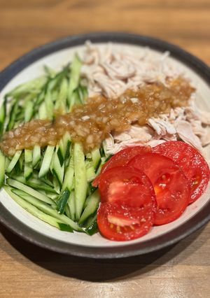 罪悪感なし！さっぱり梅ソースで味わう棒々鶏風-レシピのメイン写真